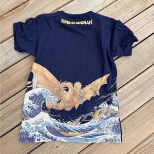 Rare!! Japanese Orietal GODZILLA King Ghidorah Sukajan Tee Shirt XL